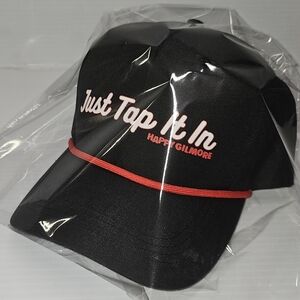 Happy Gilmore Just Tap It In Golf Hat/Dad Hat Snapback Blk-Red NEW w/Tag